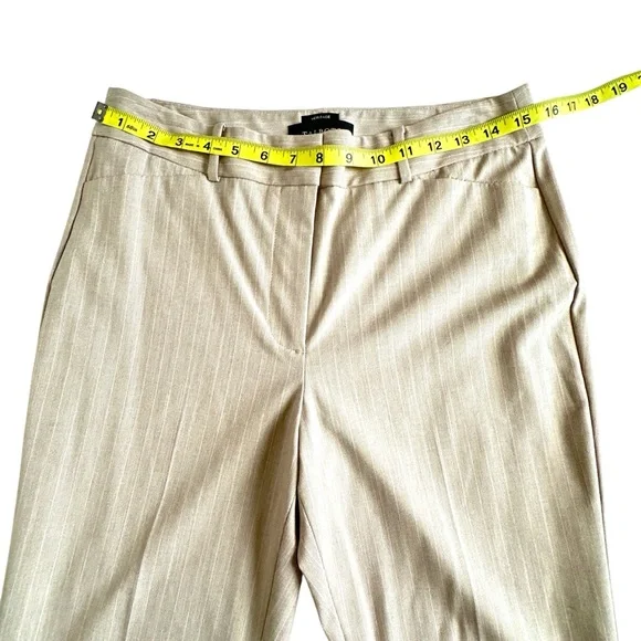 Beige Pinstripe Dress Pants - Picture 13 of 16